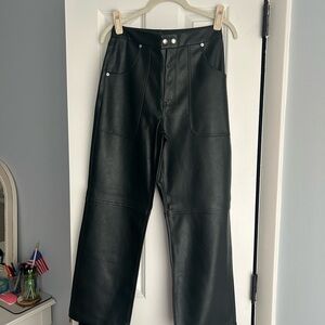 Blank NYC Black Faux Leather Trousers